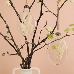 Пасхальные украшения Яйца Spring Flowers 11 см, 3 шт, стекло, подвеска Kaemingk фото 2