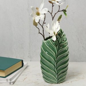 Фарфоровая ваза для цветов Tropical Vibes 22 см (Kaemingk, Нидерланды). Артикул: 803724