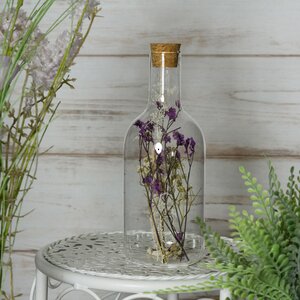 Декоративная бутылка Fleurs de Provence: Violet 17 см, стекло (Kaemingk, Нидерланды). Артикул: ID73140