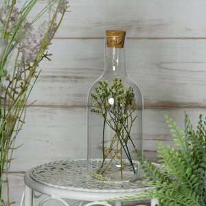 Декоративная бутылка Fleurs de Provence: Blanc 17 см, стекло (Kaemingk, Нидерланды). Артикул: ID73141