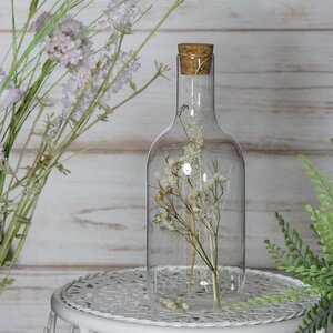 Декоративная бутылка Fleurs de Provence: Creme 17 см, стекло (Kaemingk, Нидерланды). Артикул: ID73143