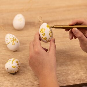 Пасхальные украшения Яйца для раскрашивания Easter Poetry 6 см, 4 шт, подвеска Kaemingk фото 1