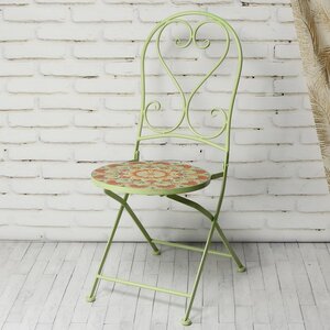 Складной стул с мозаикой Бернардо 93*46*39 см, металл (Kaemingk, Нидерланды). Артикул: 806208