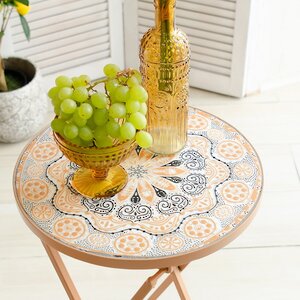 Складной кофейный столик с мозаикой Розатто 67*36 см Kaemingk фото 2
