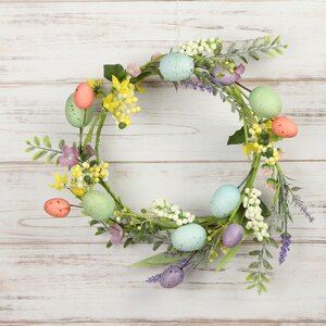 Декоративное украшение Пасхальный Венок - Happy Easter 35 см Kaemingk фото 1