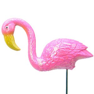 Садовая фигурка - штекер для цветов Фламинго Джейн 65 см (Kaemingk, Нидерланды). Артикул: ID64436