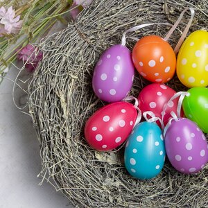 Пасхальные украшения Яйца Easter Twister 5 см, 8 шт, подвеска (Kaemingk, Нидерланды). Артикул: 808224