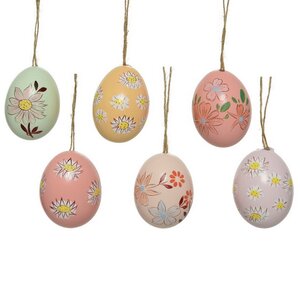 Пасхальные украшения Яйца Sunny Easter 6 см, 12 шт, натуральные Kaemingk фото 11