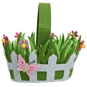 Декоративная корзинка для подарков Flowery Garden 16*14 см (Kaemingk, Нидерланды). Артикул: 808297