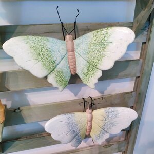 Подвесное садовое украшение Бабочка Розали 25 см, керамика Kaemingk фото 1