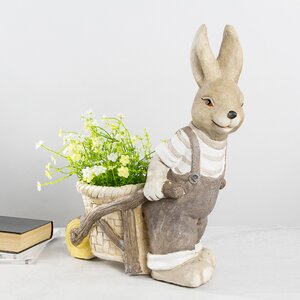 Декоративное кашпо Кролик Бенджамин - Весенние Хлопоты 48 см (Kaemingk, Нидерланды). Артикул: 828304-1