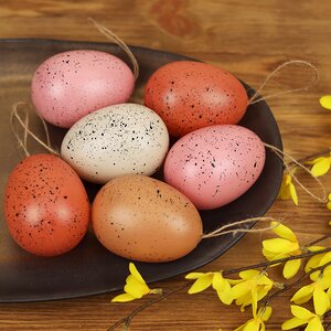 Пасхальные украшения Яйца Marbled Easter 9 см, 6 шт, подвеска (Kaemingk, Нидерланды). Артикул: 829176