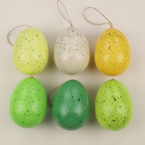 Пасхальные украшения Яйца Wonderful Easter 9 см, 6 шт, подвеска (Kaemingk, Нидерланды). Артикул: 829182