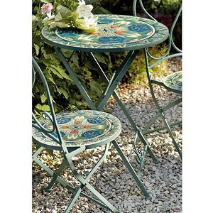 Комплект садовой мебели с мозаикой Ривьера: 1 стол + 3 стула Kaemingk фото 4