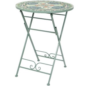 Металлический складной столик с мозаикой Ривьера 76*60 см (Kaemingk, Нидерланды). Артикул: ID63351