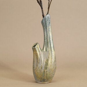 Керамическая ваза Portela 21 см зеленая (Kaemingk, Нидерланды). Артикул: 851108