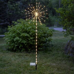 Садовый светильник Фейерверк 100*36 см, 152 теплые белые LED, контроллер+таймер, на батарейках, IP44 (Star Trading, Швеция). Артикул: 860-39