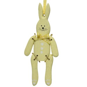 Пасхальное украшение Кролик Роджер 18 см, желтый Kaemingk фото 1