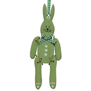 Пасхальное украшение Кролик Роджер 18 см, зелёный Kaemingk фото 1