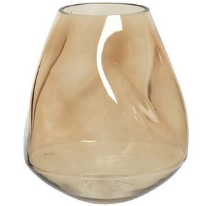 Стеклянная ваза Menelaos Beige 24 см (Kaemingk, Нидерланды). Артикул: 868857-1