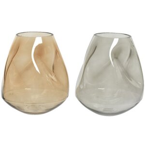 Стеклянная ваза Menelaos Beige 24 см Kaemingk фото 2
