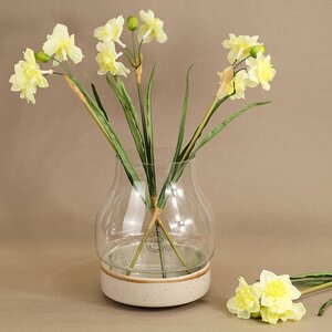 Искусственный цветок Нарцисс 40 см бело-желтый Kaemingk фото 2