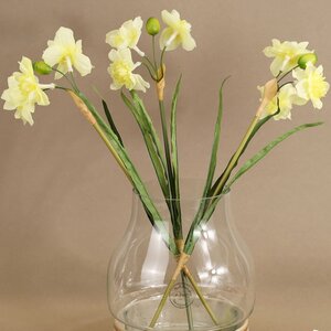 Искусственный цветок Нарцисс 40 см бело-желтый Kaemingk фото 1