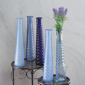 Набор стеклянных ваз Blue Lagoon 32 см, 5 шт (Kaemingk, Нидерланды). Артикул: ID72879