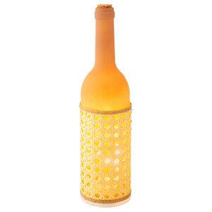 Светильник-бутылка Folk Terra 28 см на батарейках, стекло Kaemingk фото 1