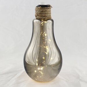 Декоративный светильник-лампочка Smoky Light 18 см, теплые белые LED, на батарейках, IP20 (Kaemingk, Нидерланды). Артикул: 897524