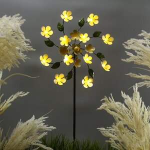 Садовый светильник на солнечной батарее Solar - Daisy Yellow 119 см, с вращением, IP44 (Kaemingk, Нидерланды). Артикул: 897625-3