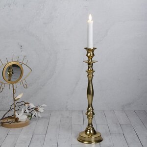 Металлический подсвечник для 1 свечи Марэль 37 см золотой (Koopman, Нидерланды). Артикул: ID73562