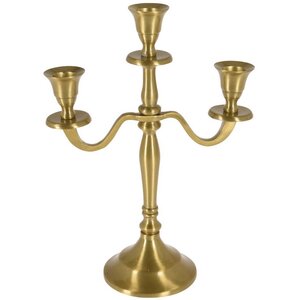 Канделябр на 3 свечи Padua 28 см золотой Koopman фото 1