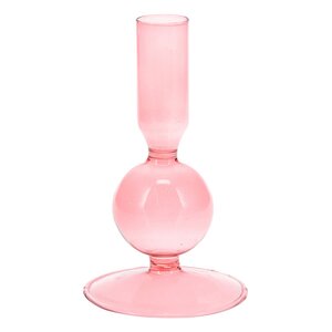 Стеклянный подсвечник Del Vetro - Belluno 14*8 см розовый (Koopman, Нидерланды). Артикул: AAE204200-1