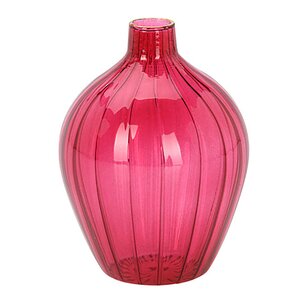 Стеклянная ваза-подсвечник Amberg 8 см пурпурная Koopman фото 1