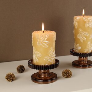 Декоративная свеча Еловый Лес 10 см бежевая (Koopman, Нидерланды). Артикул: ACC316170-1