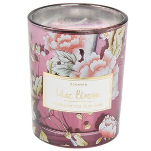 Ароматическая свеча Denise - Lilac Blossom 10 см, в стеклянном стакане Koopman фото 3