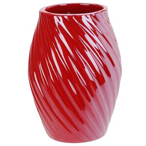 Керамическая ваза Amicitia 16 см коралловая