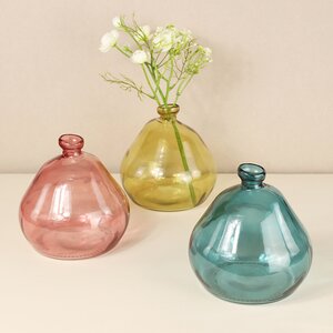 Стеклянная ваза Adagio 19 см розовая Koopman фото 4