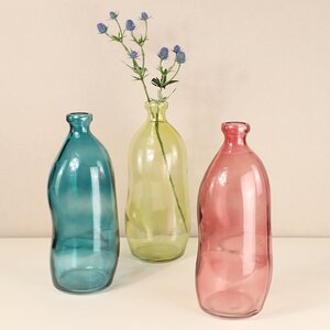 Стеклянная ваза-бутылка Adagio 36 см желтая Koopman фото 5