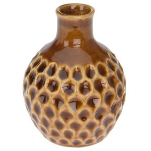 Фарфоровая ваза Honeycombs 10 см медовая Koopman фото 3