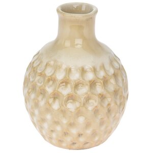 Фарфоровая ваза Honeycombs 10 см кремовая Koopman фото 3