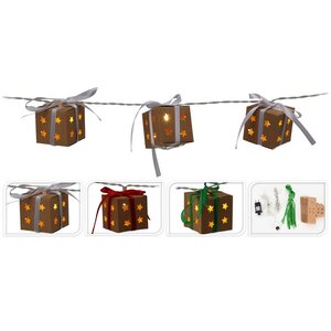 Светодиодная гирлянда Сделай сам - Новогодние подарки, 10 теплых белых LED ламп, на батарейках (Koopman, Нидерланды). Артикул: AX5322010