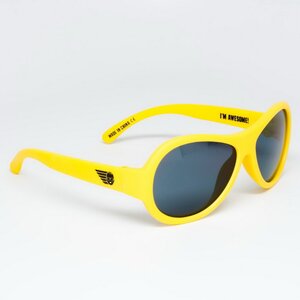 Детские солнцезащитные очки "Babiators Original Aviator. Привет", 0-2 лет, желтый (Babiators, США). Артикул: BAB-042