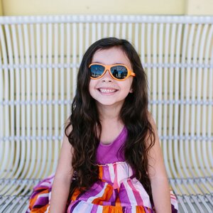 Детские солнцезащитные очки Babiators Original Aviator. Ух ты!, 3-5 лет, оранжевый Babiators фото 1