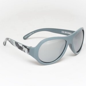 Детские солнцезащитные очки Babiators Polarized. Камуфляж, 0-2 лет, серый, чехол (Babiators, США). Артикул: BAB-080
