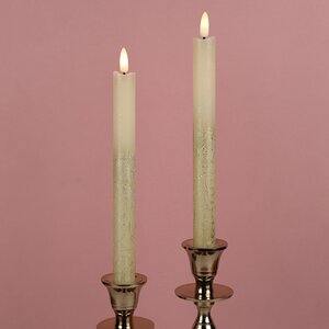 Столовая светодиодная свеча с имитацией пламени Инсендио 26 см 2 шт золотая, батарейка (Peha, Нидерланды). Артикул: ID70898