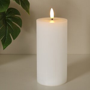 Светодиодная свеча с имитацией пламени Игрим 15 см белая, батарейка Peha фото 1