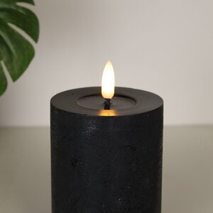 Светодиодная свеча с имитацией пламени Игрим 10 см черная, батарейка Peha фото 3