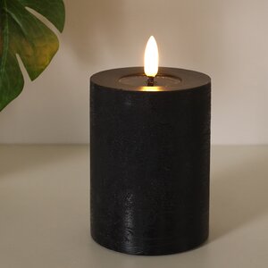 Светодиодная свеча с имитацией пламени Игрим 10 см черная, батарейка Peha фото 4